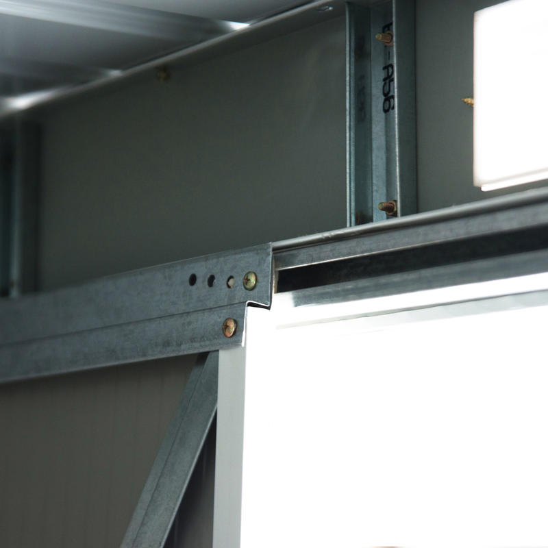 Metalen Buitenschuur – Tuinberging – Opslagschuur – Schuurtje – Garagebox – Extra Ruim 6,3 m³ – Stevige Constructie – Schuifdeur – Weerbestendig – Puntdak – Eenvoudige Montage – Verplaatsbaar – Antraciet Donkergroen Zwart