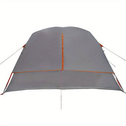 Tent – Kampeertent – Familietent – Outdoor Tent – Schuurtent – Stevig Stalen Frame – Hexagonaal Design Grijs-Oranje