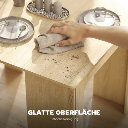 Uitschuifbare Eettafel – Uitklapbare Tafel – Keukentafel – Eetkamertafel – Vouwtafel – Natuurlijk Design – 60-180x85x75 cm – Stevig Spaanplaat