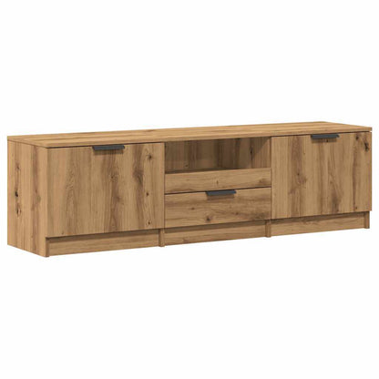 TV Cabinet Artisan Oak 140x35x40 cm Engineered Wood TV Stand Entertainment Center with Storage, Media Television Table for Living Room Bedroom