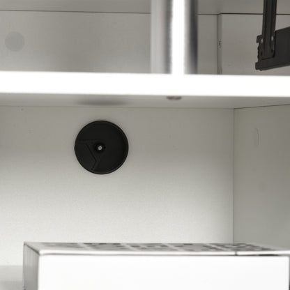 Computertafel – Computerbureau – Bureautafel – Werktafel – Bureau – Wit hout – Ergonomisch ontwerp – Ruime opbergruimte – 120x55x85 cm