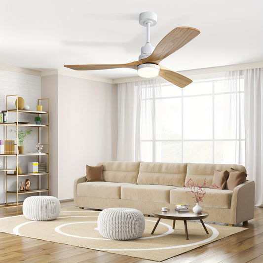 Plafondventilator – Plafondventilator Met Lamp – Ventilator Met Verlichting – Ventilator Met Led – Silent Ventilator – 54cm Diameter – 6 Snelheden Met Afstandsbediening – Instelbare Kleurtemperatuur 3000-6500K Met Nachtlampje