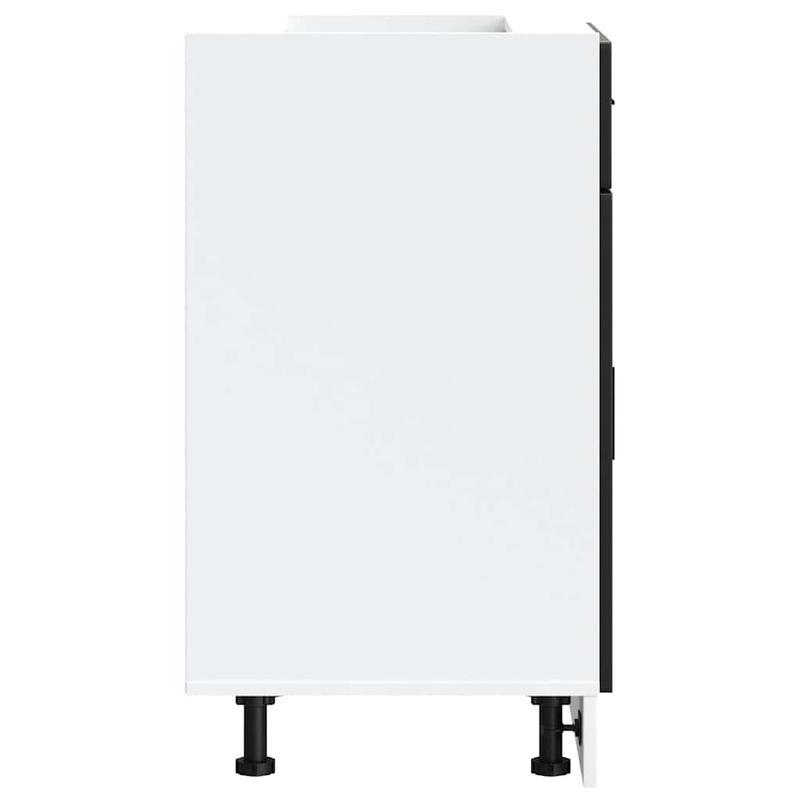 Keukenkastje – Wandkast – Opbergkast – Keukenkast – Kastje Zwart – MDF Hardhout – Ruimtebesparend Design – 2 Deuren 1 Lade