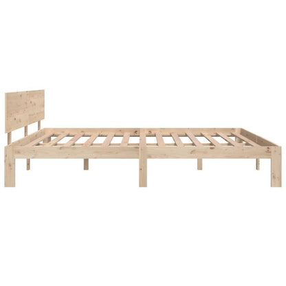 Super King Bed Frame in Wood Massello 180x200cm - Durable Removable Hardwood & Particle Board Frame, Contemporary Style with Space-Saving Design, Easy Assembly for King Size Beds, Bed Frame for Queen, Bedroom Furniture, Moder