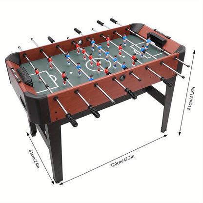 Tafelvoetbaltafel – Voetbalspel – Mokkeltafel – Speeltafel – Oefentafel – Compact Formaat 120x60 cm – Stevig Houten Materiaal