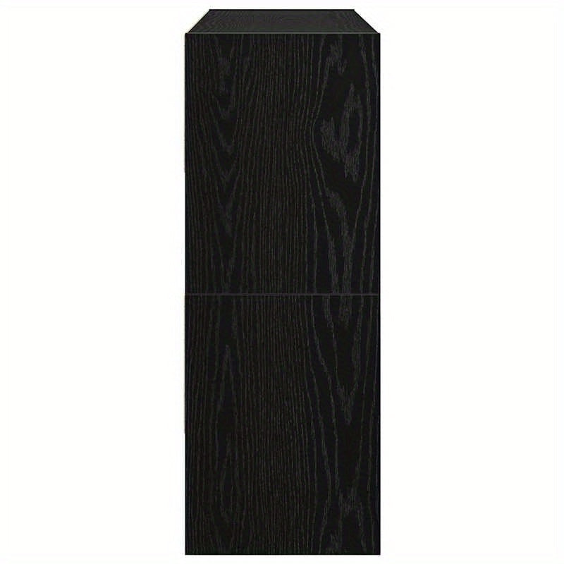 Shoe Racks 2pcs Stackable 89.5X30X40 Cm Black Oak Color Durable And Easy to Assemble, Keep Your Shoes Organized And Within Reach with Our Shoe Racks.