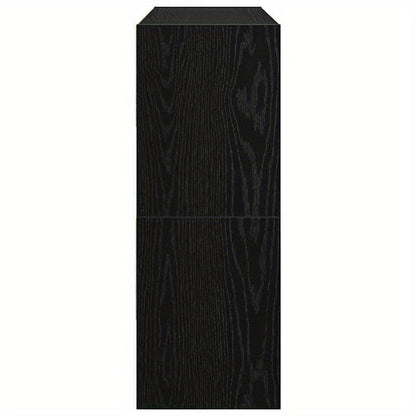 Shoe Racks 2pcs Stackable 89.5X30X40 Cm Black Oak Color Durable And Easy to Assemble, Keep Your Shoes Organized And Within Reach with Our Shoe Racks.