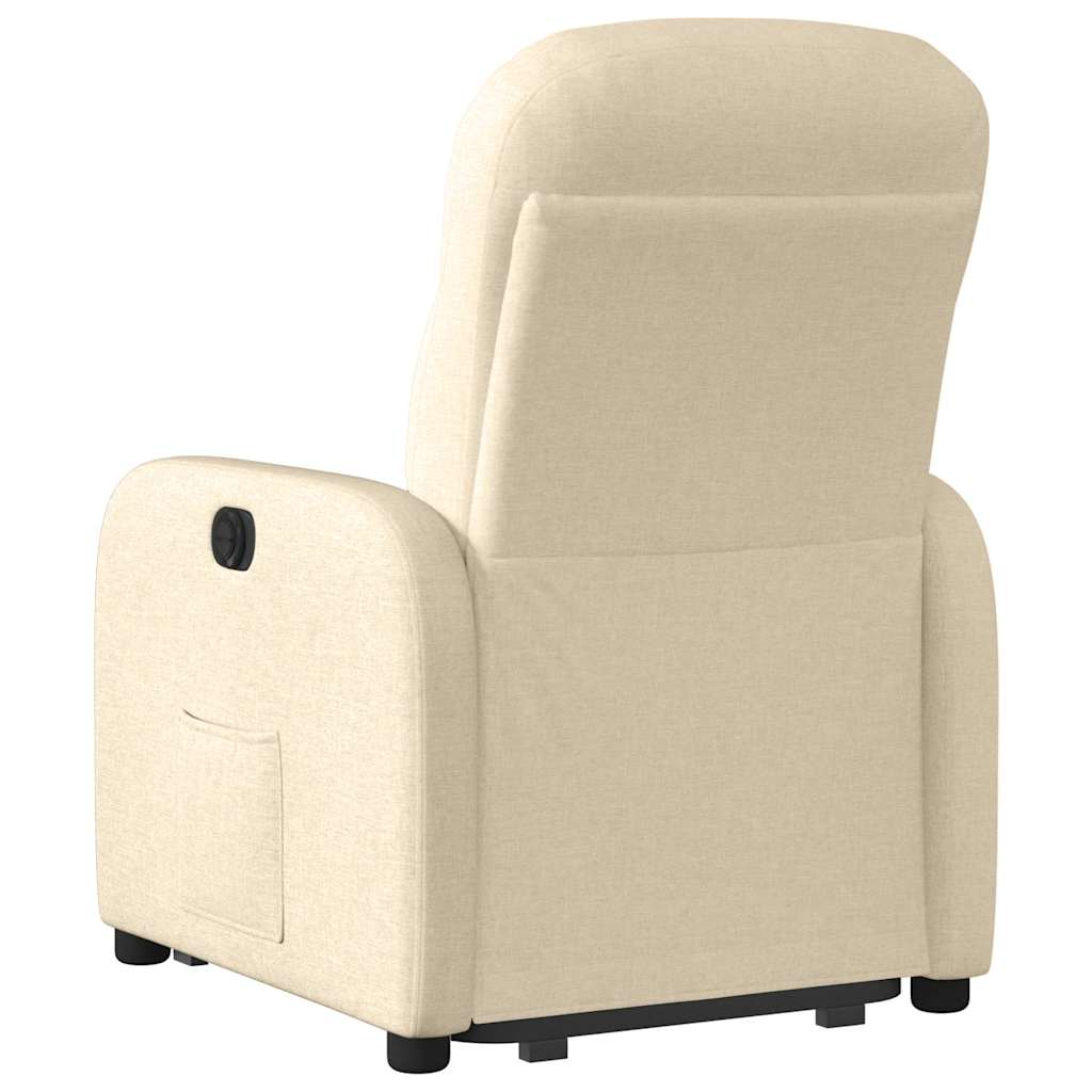 Bureaustoel Elektrisch Verstelbaar – Relaxfauteuil – Verstelbare Stoel – Elektrische Liftstoel – Comfortabele Zithouding – Elektrische Liftfunctie – Manueel Verstelbare Rugleuning – Crème Kleur
