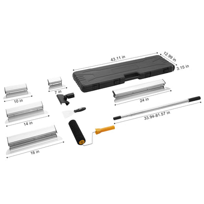 Plamuurmes – Plamuurmessen – Afwerkingsmes – Schraper – Spatel – RVS Messen – Verstelbare Telescopische Steel 86-207 cm