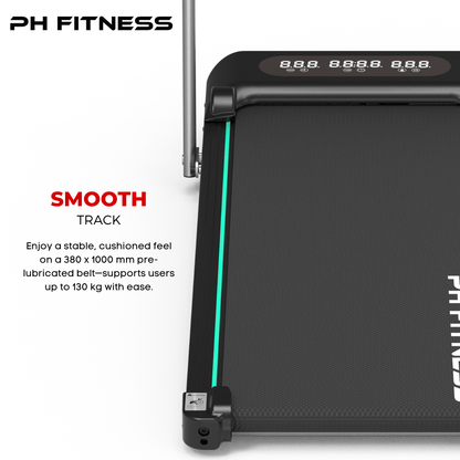 Loopband – Treadmill – Hardloopband – Wandelmachine – Fitnessapparaat – Inklapbaar Design – 1,5PK Motor – Bluetooth App – 130kg Draagvermogen – 12 Trainingsprogramma’s