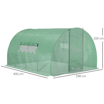 Kweekkas – Broeikas – Tuinkas – Tunnelkas – Plantenkas – 12 m² – Gegalvaniseerd Staal – UV-bestendig PE Hoes