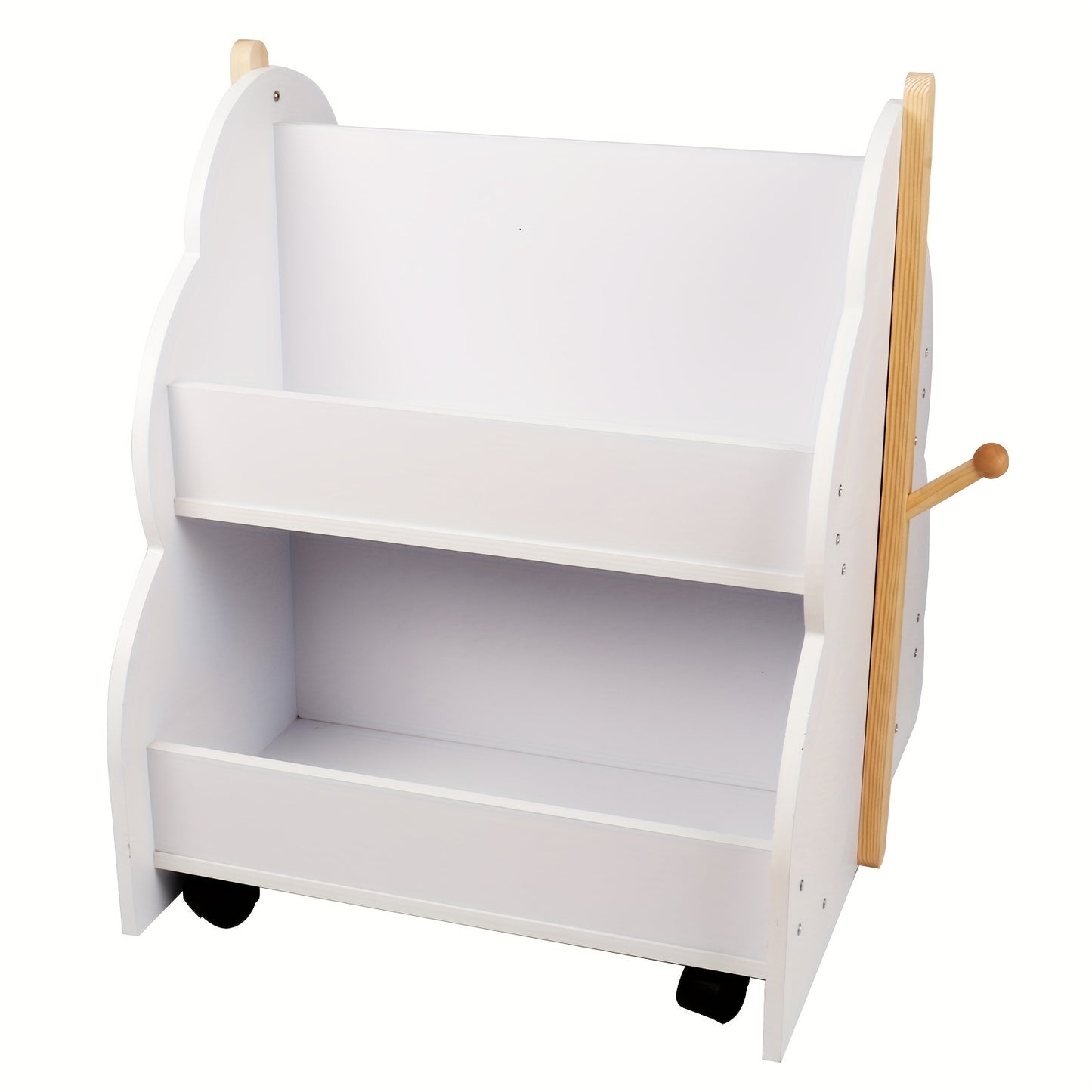 Boekenplank – Wandplank – Boekenrek – Opbergkast – Wandrek – Verrijdbaar en Geruisloos – Compact 50x54 cm