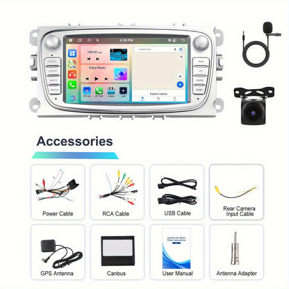 Autonavigatie – Navigatiesysteem – GPS Navigatie – Autoradio – CarPlay Android Auto – 7 Inch Full HD Touchscreen – 6GB RAM 128GB Opslag