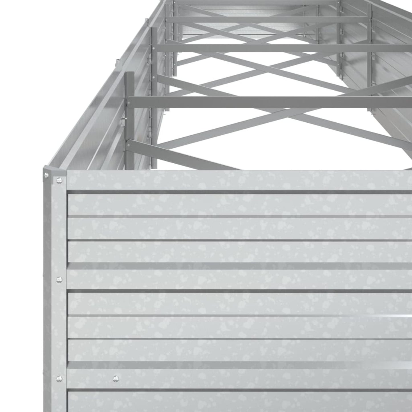 Verhoogd Plantenbed – Moestuinbak – Kruidenbak – Bloembak – Tuinbak – Verzinkt Staal – Weerbestendig – 600x80x45 cm – Comfortabel Rechtop Tuinieren