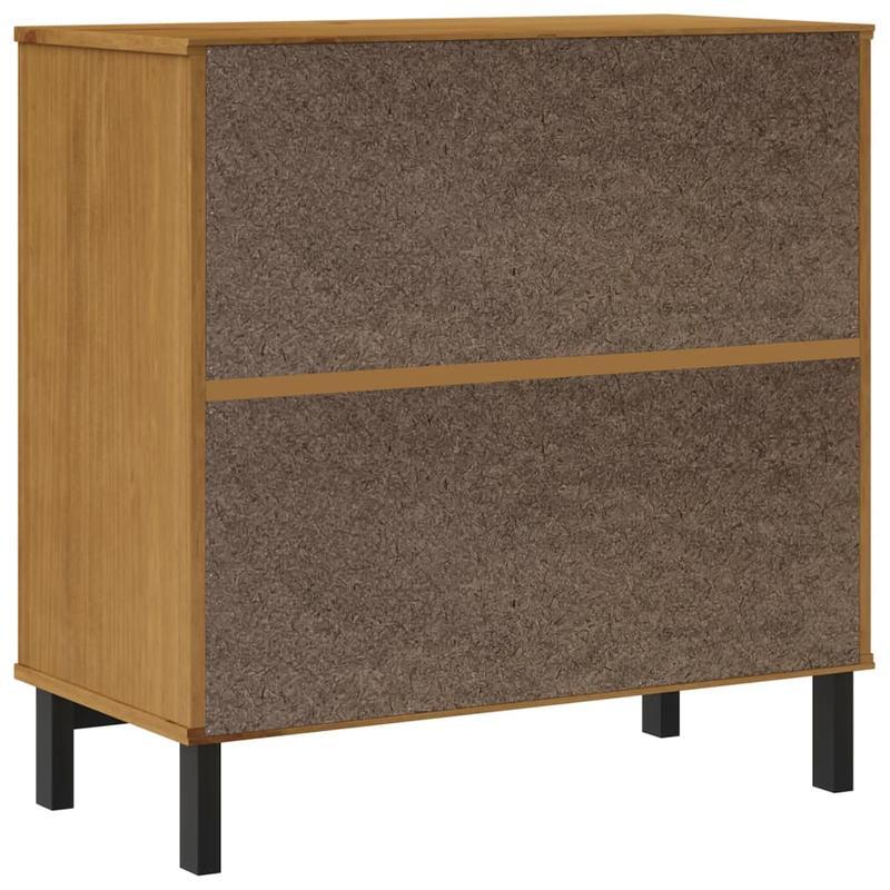 Sideboard with glass doors FLAM 80x40x80cm solid pine wood