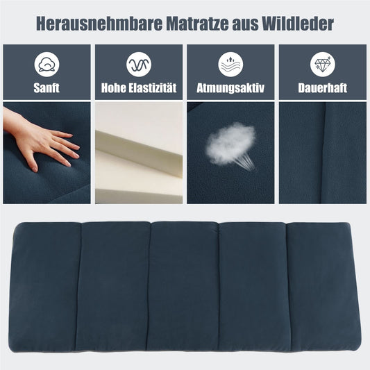 Opvouwbaar Campingbed – Veldbed – Outdoor Bed – Strandbed – Draagbaar Bed – Inclusief Matras En Kussen – Stevige Metalen Frame – Maximaal 150 Kg Belastbaar
