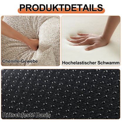 Bedbank – Slaapbank – Sofa – Logeerbed – Bankbed – 2-in-1 Chenille Stof – Opbergruimte in Armleuning – Stevig Metalen Frame – Ruimtebesparend Ontwerp