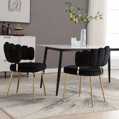 Fauteuil – Relaxstoel – Zitzak – Loveseat – Loungestoel – Moderne Velvet Fauteuil – Bloemenpatroon Rugleuning – Comfortabele Zitting – Met Metalen Poot