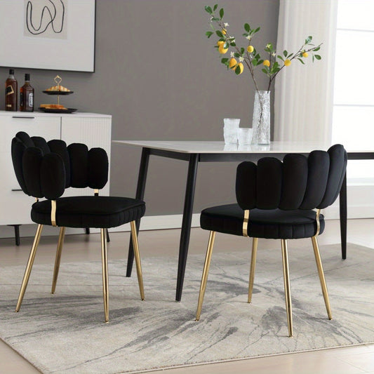 Fauteuil – Relaxstoel – Zitzak – Loveseat – Loungestoel – Moderne Velvet Fauteuil – Bloemenpatroon Rugleuning – Comfortabele Zitting – Met Metalen Poot