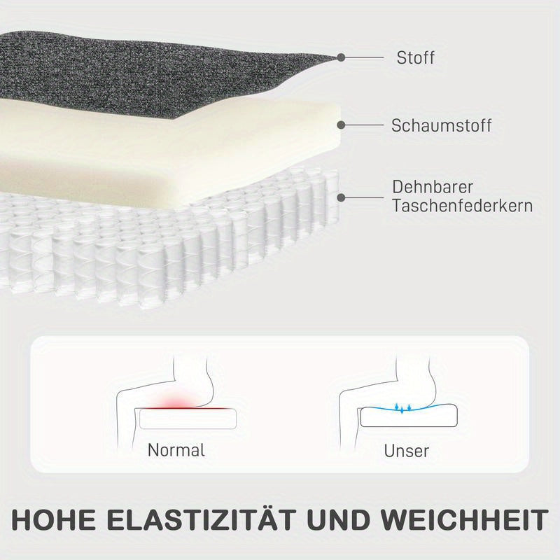 Relaxstoel – Fauteuil – Loungestoel – Draaifauteuil – Schommelstoel – Verstelbaar 90°-180° – Ergonomisch Met Houten Frame & Grijze Stof
