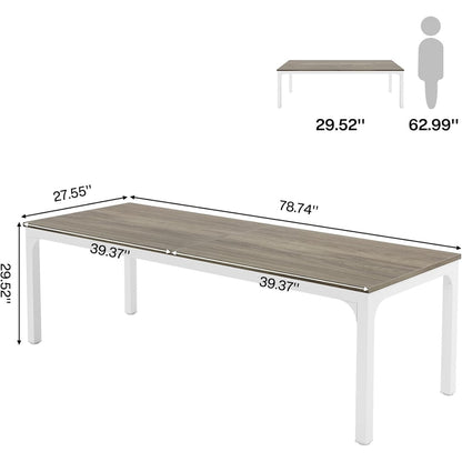 Bureau – Computertafel – Werkplek – Kantoortafel – Vergadertafel – Modern Design – 200 x 70 x 75 cm – Eikenhout