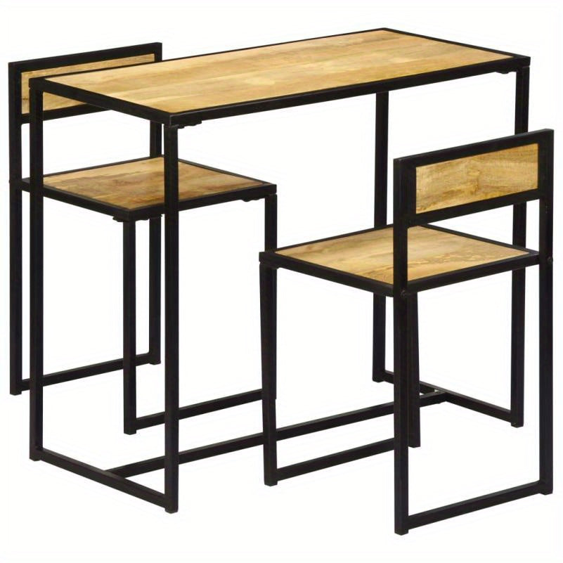 Eettafelset – Eetkamerset – Eethoek – Keukentafelset – Stoelenset – Massief Hout – Rustieke Vintage Stijl – Compact – Duurzaam