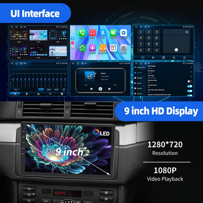 2DIN Autoradio – Autostereo – Multimedia Speler – Car Radio – Android Headunit – 9 Inch QLED Touchscreen – Android 14, 8-Core Processor, 6 GB RAM