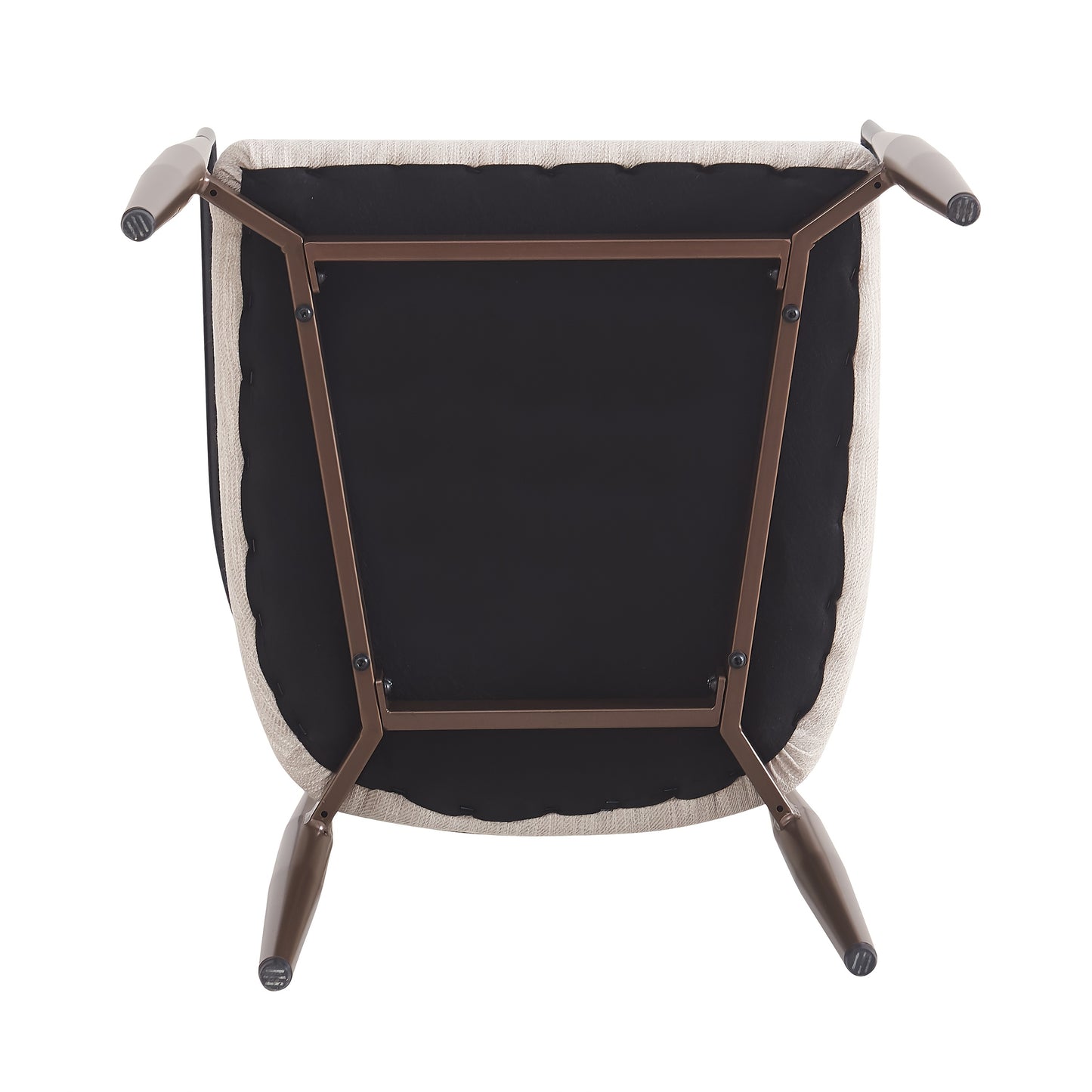 2pcs Modern Dining & Cosmetic Chairs with Adjustable Footrest - Ergonomic Design, High-Quality Linen Fabric, Metal Frame, Brown, Easy Assembly, No Power Needed, Perfect for Home or Office Use, Office Chair, Minimalist Chair,