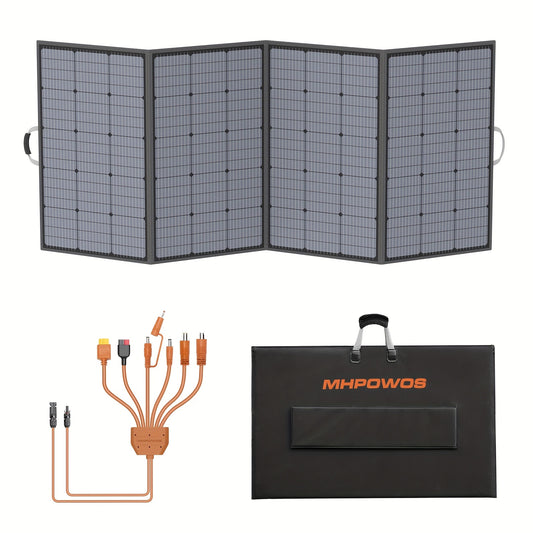 Zonnepaneel – Solar Panel – Zonne-energiepaneel – Opvouwbaar Zonnepaneel – Monokristallijn Zonnepaneel – 400W Vermogen – 23,5% Efficiëntie – Onderhoudsvrij – Verstelbare Beugel – MC4 Aansluiting
