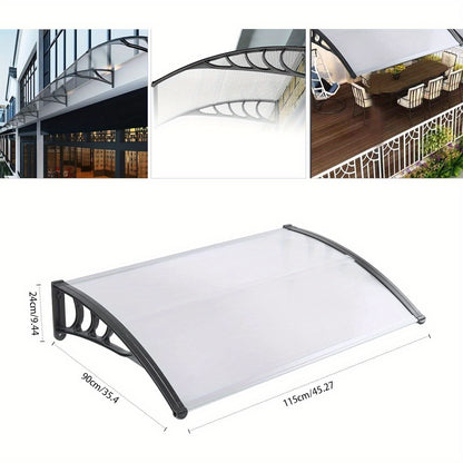 Deurkap – Deuroverkapping – Voordeur Overkapping – Balkonkap – Regendak – Transparant Polycarbonaat – Weerbestendig & Brandvertragend – 150 cm Breedte