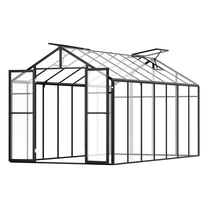 Kas – Kweekkas – Tuinkas – Groentenkas – Serre – Aluminium Frame – UV-bestendige Polycarbonaatpanelen 8 x 14 Ft