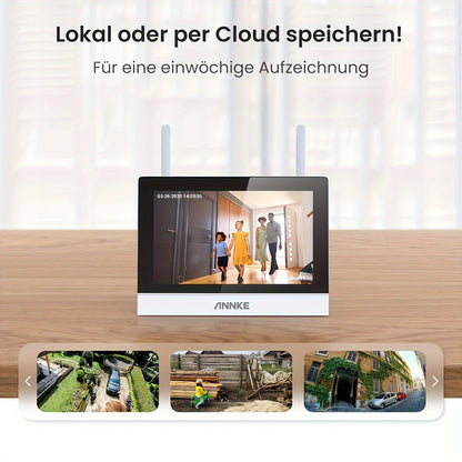 Beveiligingscamera Set – Camerabewaking – Bewakingscamera – Draadloze Camera – Wifi Beveiligingscamera – 7 Inch Touchscreen Monitor – Kleur Nachtzicht 30m