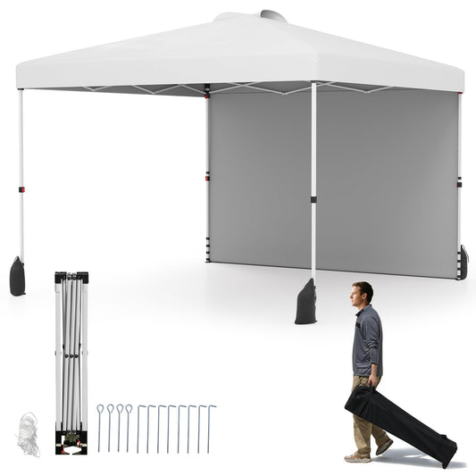 Pop-up Tuinpaviljoen 3x3 M – Partytent – Schaduwdoek – Vouwtent – Zonnescherm – UV50+ Bescherming – Waterafstotend Oxford Stof – Inclusief Zijwand & Zandzakken