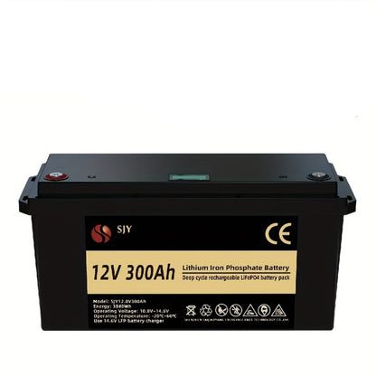 Lithium-ijzerfosfaat Accu – LiFePO4 Batterij – Solar Accu – Boot Accu – Marine Batterij – 12V 300Ah – 100A BMS Ingebouwd – LCD Display