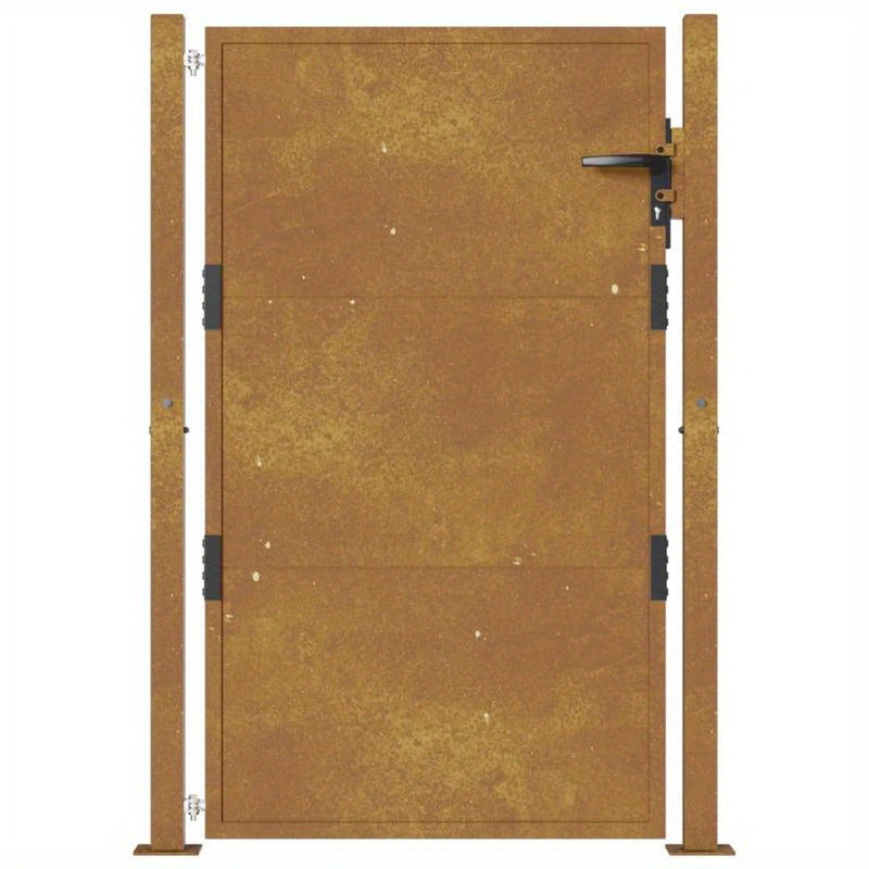 Tuinpoort Cortenstaal – Tuinafscheiding – Tuindecoratie – Metalen Poort – Rustieke Poort – Weerbestendig – 104 x 155 cm – Natuurlijk Roestbruin