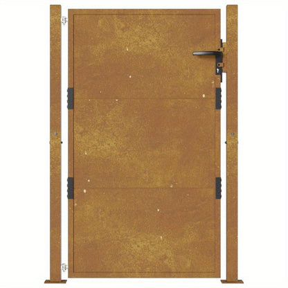 Tuinpoort Cortenstaal – Tuinafscheiding – Tuindecoratie – Metalen Poort – Rustieke Poort – Weerbestendig – 104 x 155 cm – Natuurlijk Roestbruin