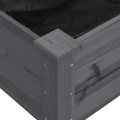 Plantenbak Op Wielen – Bloembak – Plantenbak Met Voeten – Tuinbak – Bloempot Houten Kuip – Grijze Voering – Afmetingen 118x59x80 Cm – Gemaakt Van Vurenhout