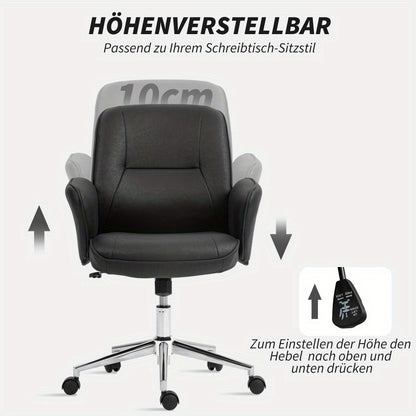 Bureaustoel – Ergonomische Stoel – Kantoorstoel – Draaistoel – Gamingstoel – Verstelbare Hoogte – Schommelfunctie – Microfiber Bekleding – Max. 120 kg