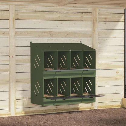 Huisdierenkooi – Kleine Dierenkooi – Vogelkooi – Hamsterkooi – Eekhoornkooi – Groen Dolphin Design – Metalen Frame – 8 Compartimenten – Binnen en Buiten Gebruik