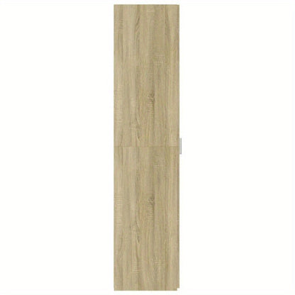 Europees Eikenkast Highboard – Kast – Dressoir – Opbergmeubel – Bergkast – Massief Hout & Kurk – 2 Laden en 2 Open Vakken – Compact 40x42,5x185 cm – Modern Minimalistisch Design