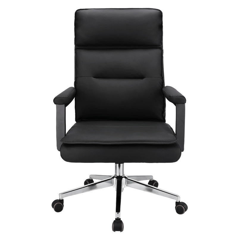 Bureaustoel – Office Chair – Kantoorstoel – Draaistoel – Werkstoel – Eco-leer Bekleding – Verstelbare Hoogte 43-49 cm