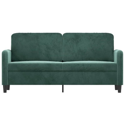 2-zits bank – tweezitsbank – loveseat – zitbank – bankstel – donkergroen velvet – 140 cm breed – stevig houten frame