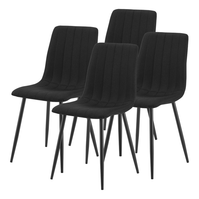 Eetkamerstoelen – Stoelen – Kuipstoelen – Eettafelstoelen – Keukenstoelen – Gestoffeerd – Stalen Onderstel – Set van 4 – Max 120 kg draaggewicht