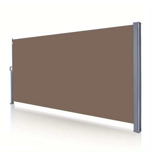 Zijdelingse Zonwering – Buitenmarkies – Terrasgordijn – Balkonzeil – Privacy Scherm – 180x300 cm Bruin – UV-Bestendig & Stevig Aluminium Frame – 71-80% Schaduwwerking
