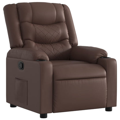 Elektrische Relaxstoel – Relaxfauteuil – Fauteuil – Elektrische Stoel – Verstelbare TV-Stoel – Elektrisch Verstelbaar Tot 135 Graden – Imitatieleer Bruin