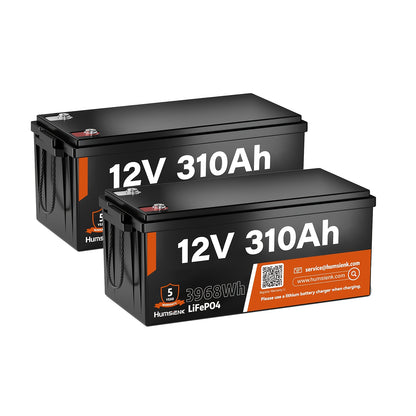 LiFePO4 Accu – Lithium Accu – Bootaccu – Camperaccu – Batterij Set – 2x 12V 310Ah – 100A BMS Ingebouwd – Laagtemperatuurbescherming