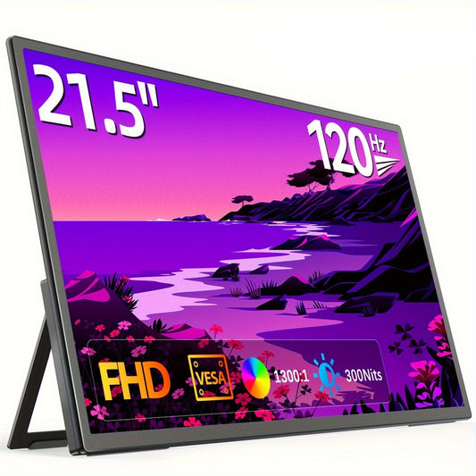 Draagbare Monitor – Extern Scherm – Tweede Scherm – Gaming Monitor – USB-C Monitor – 21,5 Inch – Full HD 1080P – 120Hz Verversingssnelheid