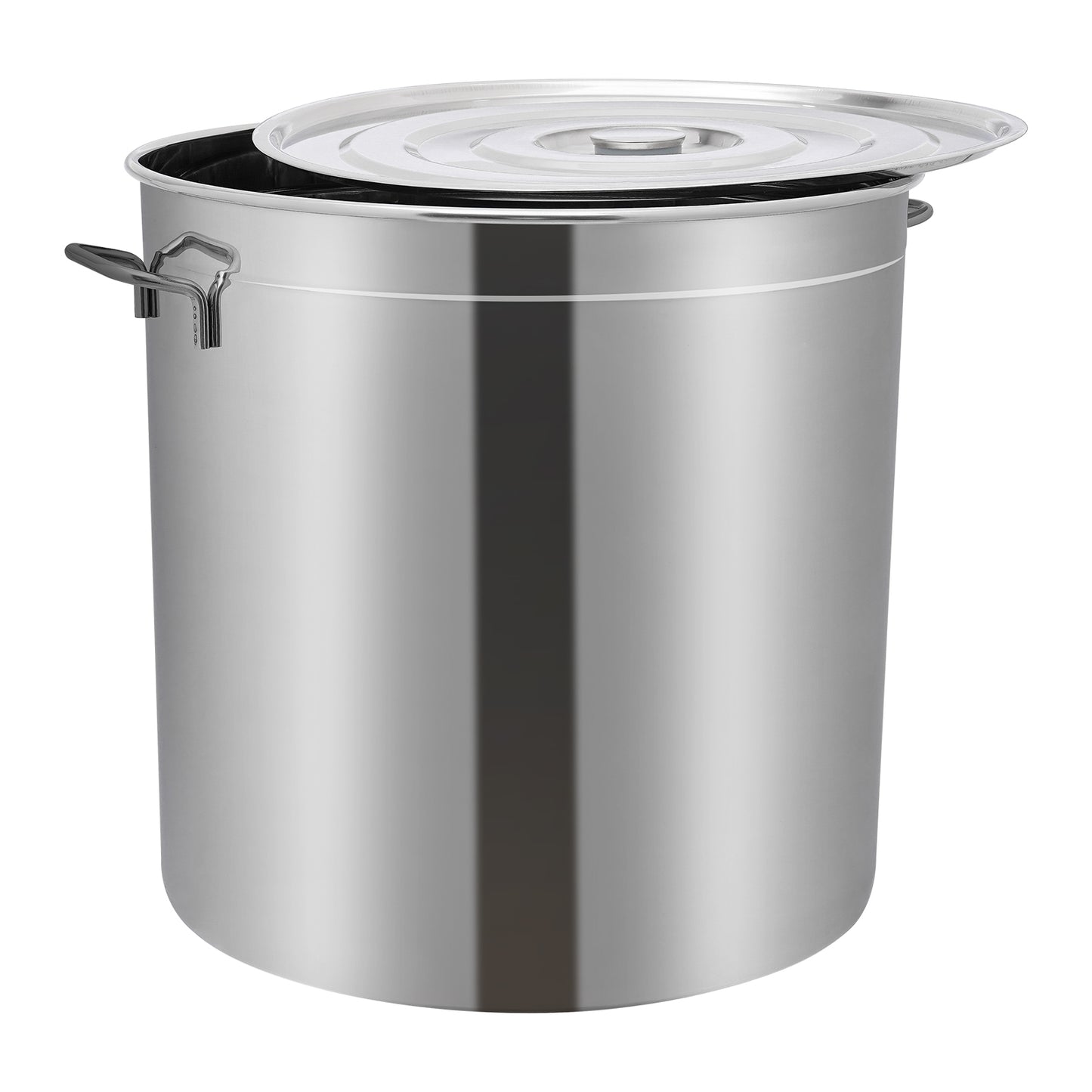 RVS Emmer – Roestvrijstalen Emmer – Met Deksel Emmer – Multifunctionele Emmer – Opbergemmer – 50 Liter Inhoud – Duurzaam 201 Roestvrij Staal