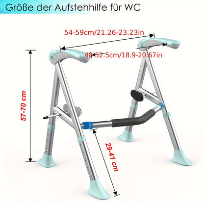 Toiletverhoger – WC Verhoger – Toiletbril Verhoger – WC Bril Verhoger – Badkamersteun – Verstelbare Hoogte – Stevig Aluminium Frame – Antislip Voetjes