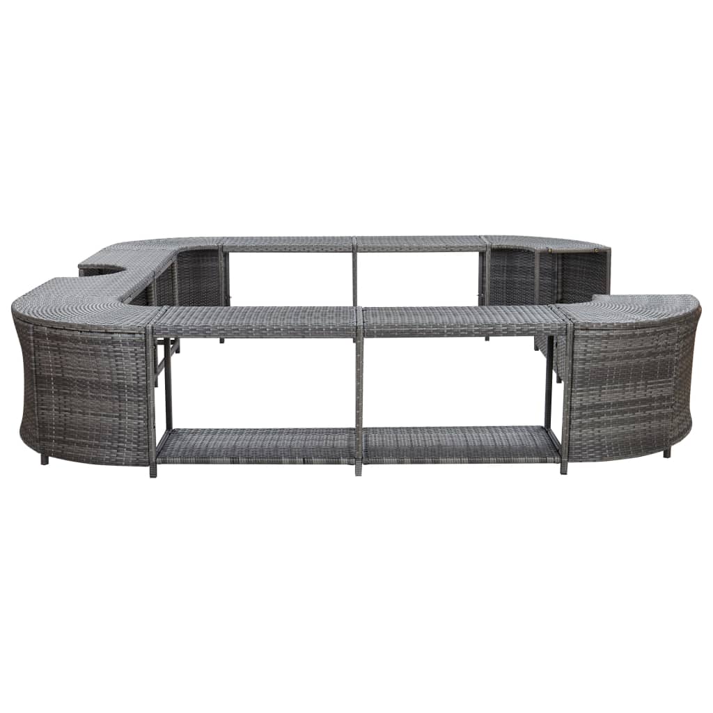 Spabadhoes – Spa Omkasting – Jacuzzi Bescherming – Wellness Omhulsel – Spa Afdekking – Weerbestendig Material – Moderne Grijze Kleur